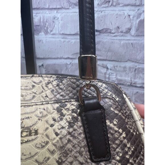 Coach Minetta Python Satchel with Crossbody Strap - Picture 5 of 15